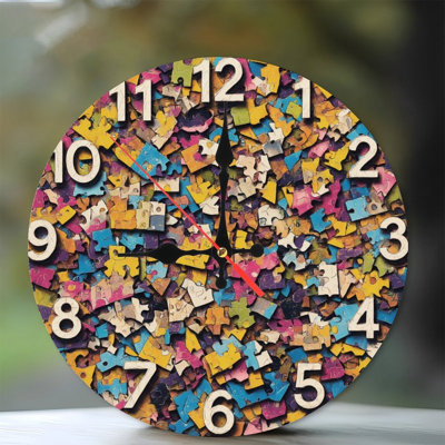 Horloge avec pièces de casse-tête