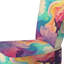 Multicolore Swirly Clouds V - Chaise d'appoint rembourrée moderne, chaise d'appoint rose
