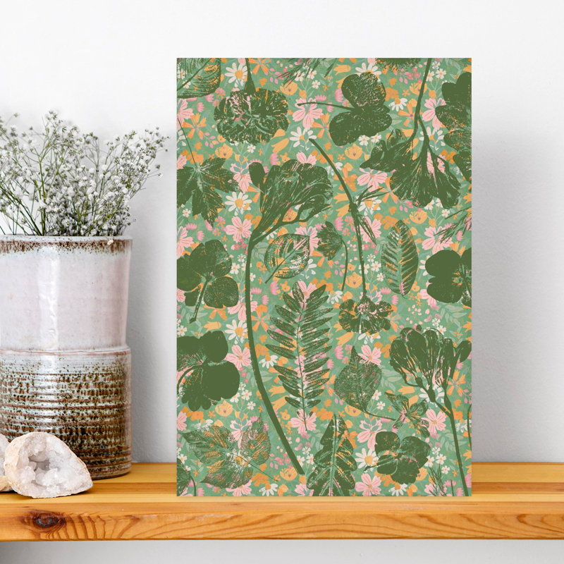 Art floral, motif de fleurs sauvages, H 18 po x l 12 po