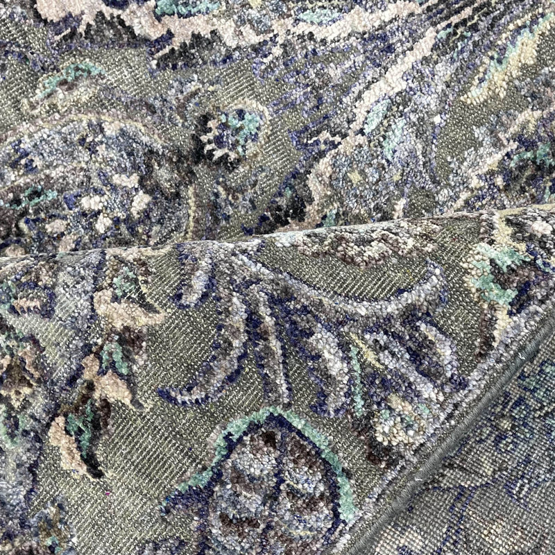 Damask Area Rug, Rectangle 8' x 10'