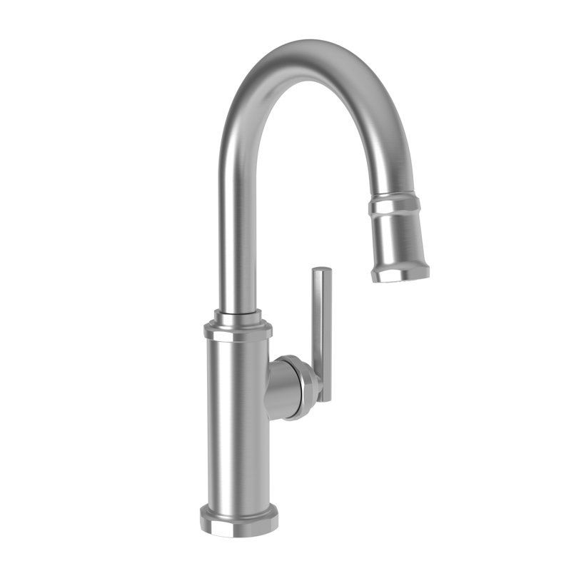 Heaney Single Handle Pull Down Bar Faucet, Stainless Steel (PVD)