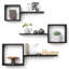  Tablettes flottantes en bois à fixation murale, ensemble de 6 tablettes cubiques-1690035024