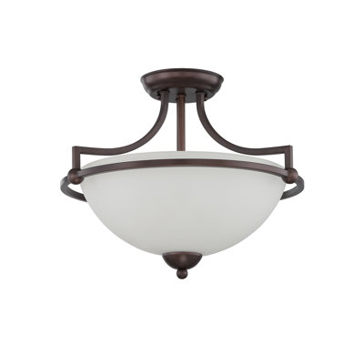 Glass Semi Flush Mount