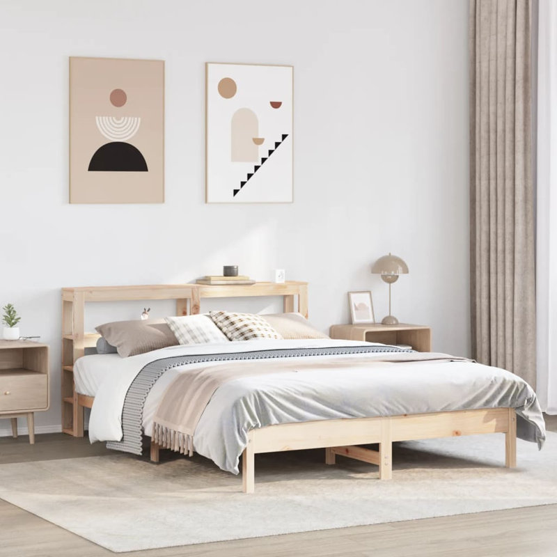 Storage Bed, Brown, 140 x 190cm