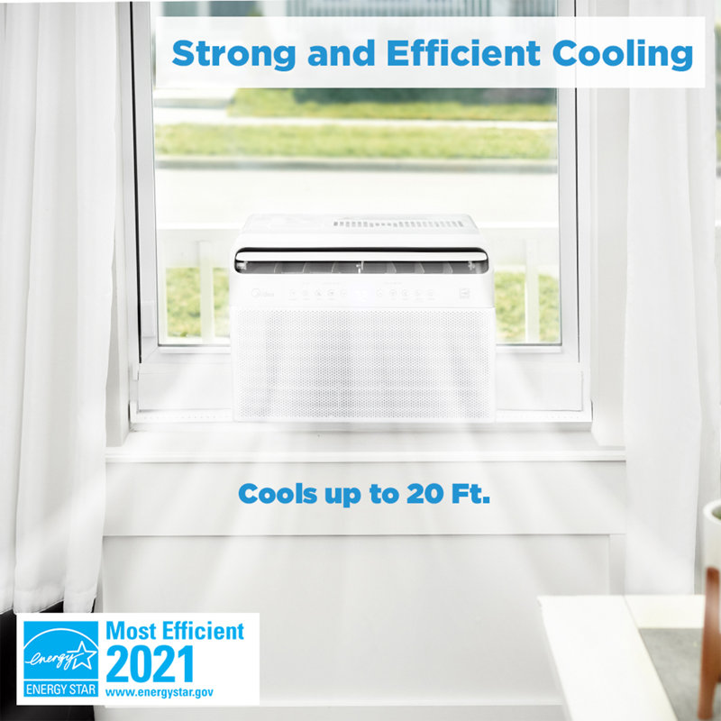 White U-Shaped Inverter Window Air Conditioner with Smart Control