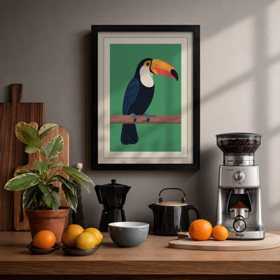 Toucan on Branch Modern - Framed Print