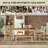 Deral 6-piece Farmhouse Wood Dining Set with Bench, Brown & White-751037550
