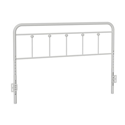  August Grove® Metal Queen Size Headboard, Adjustable Height, Farmhouse Victorian Style, Steel Headboard Only For Bedroom, Easy Assembly, White