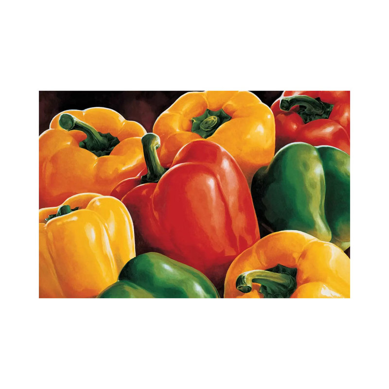 Peperoni by Stefania Mottinelli - Wrapped Canvas Print, 20.32 cm H x 30.48 cm W