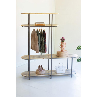 TALL ASYMMETICAL IRON RECYCLED GARMENT DISPLAY