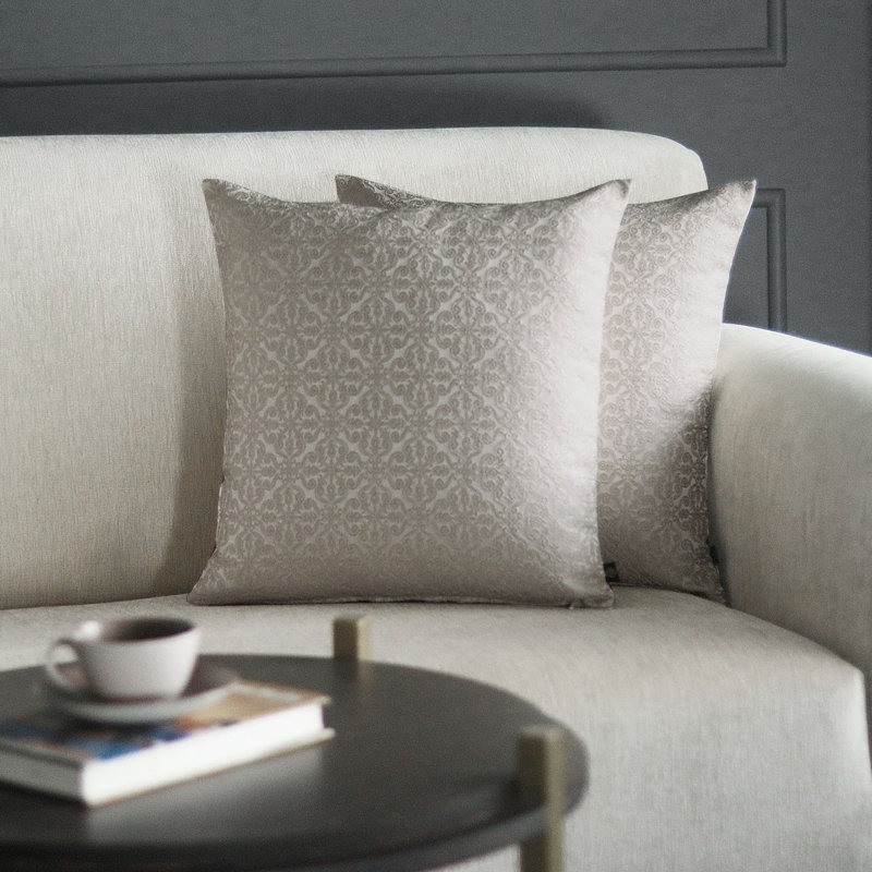 Housse de coussin en jersey de polyester Rosask Park Precious, Brun