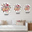 Vintage rétro avec lettres et fleurs sauvages - horloge murale maison de campagne-60327922