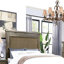 Mobilier de chambre à coucher de style traditionnel avec tête de lit à tiroirs et tête de lit 1 pièce