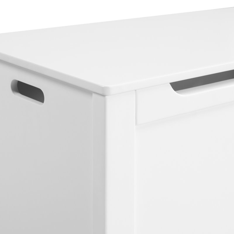 Boîte à jouets en bois massif Kariss, Blanc