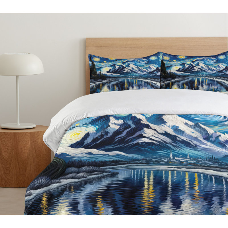 Painting Art Duvet Cover, California King Duvet Cover + 2 Standard Shams