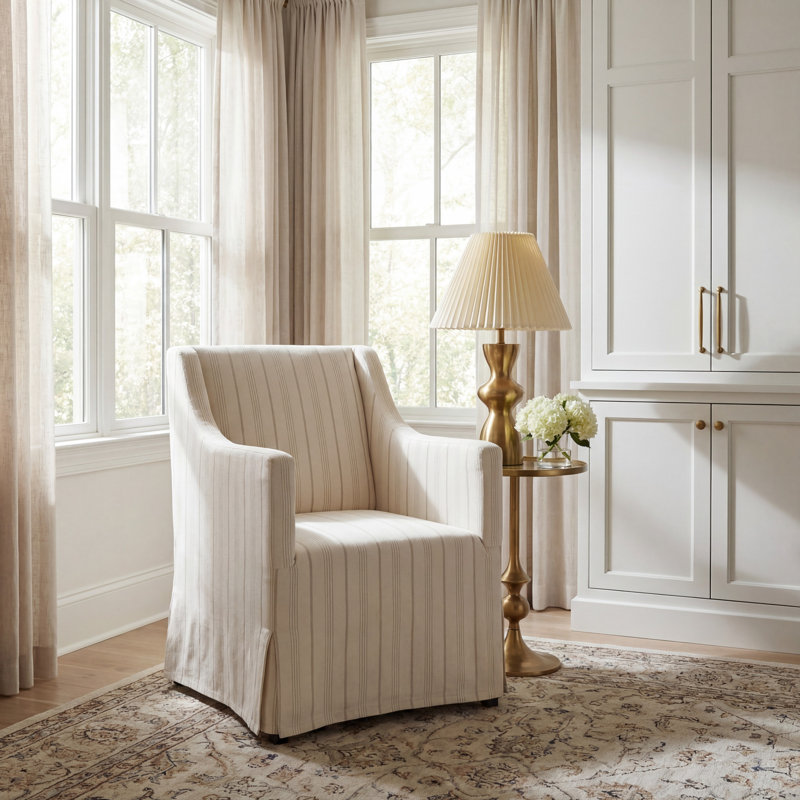 Fauteuil en lin 65,02 cm de large