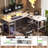 Toria 55'' L-Shaped Desk with Storage, Power Outlets and LED Strip-2046331507