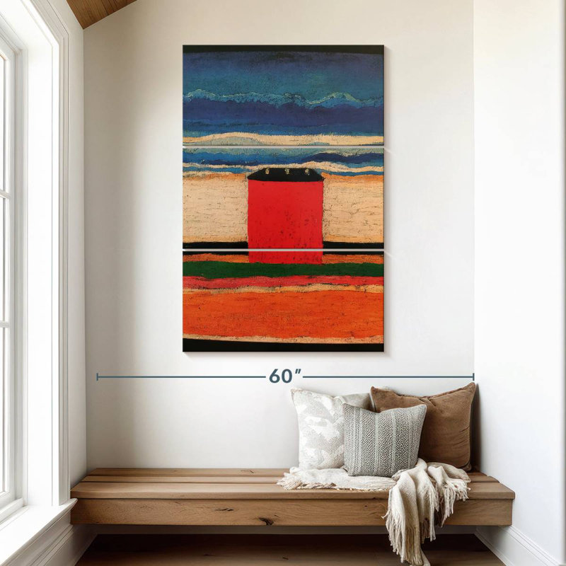Avery Red House, 50" H x 32" W