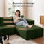Canapé d'angle modulaire en forme de U de 137 pouces, canapé Cloud en velours côtelé compressé 6 pièces avec modules amovibles, assise profonde, aucun assemblage requis-442106182