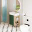 Meuble-lavabo à tablettes ouvertes 21,6 po avec lavabo en céramique et porte à fermeture douce-1688407628