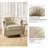 Nixmary 32" W Genuine Leather Swivel Rocker Chair -858430735