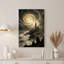 Art sur toile, "Phare sur une falaise orageuse avec lune tourbillonnante"-133521540