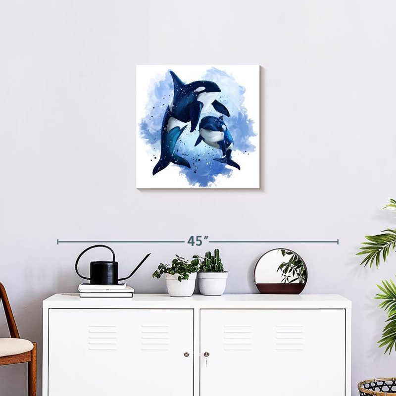 Crowle Orcas, 20" H x 20" W