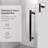 UKS04 66 to 72 in. x 76 in. H Frameless Single Sliding Shower Door with U-Chanel and 3/8 in. (10mm) Clear Glass in Matte Black-125096515-125096517