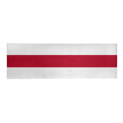 Tapis blanc rayé/rouge Los Angeles