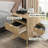 Fluted Fluted 2 Drawer Nightstand, Bedside Table with Storage Drawers, Night Stand for Bedroom, End Table or Side Table for Living Room, 15.7" D x 18.9" W x 24" H