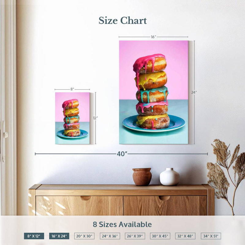 Yarlin Frosted Doughnut Stack, 12" H x 8" W