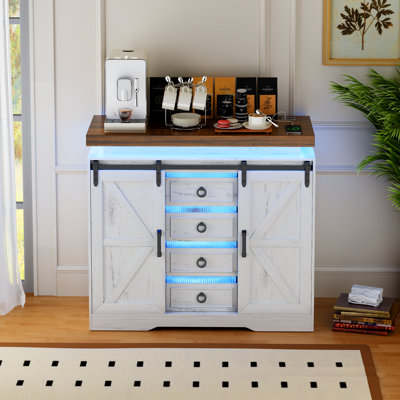 Sideboard With Hidden Gun  Lock And Led Lights