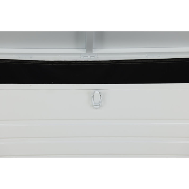 Rebrilliant Tabarez 150cm W 0L Water Resistant Metal Deck Box in White
