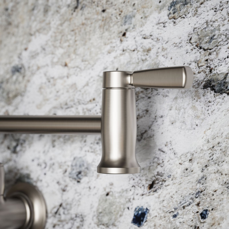 Wall-Mount Pot Filler Faucet, Swing Arm Kitchen Pot Filler Faucet, Vibrant Stainless