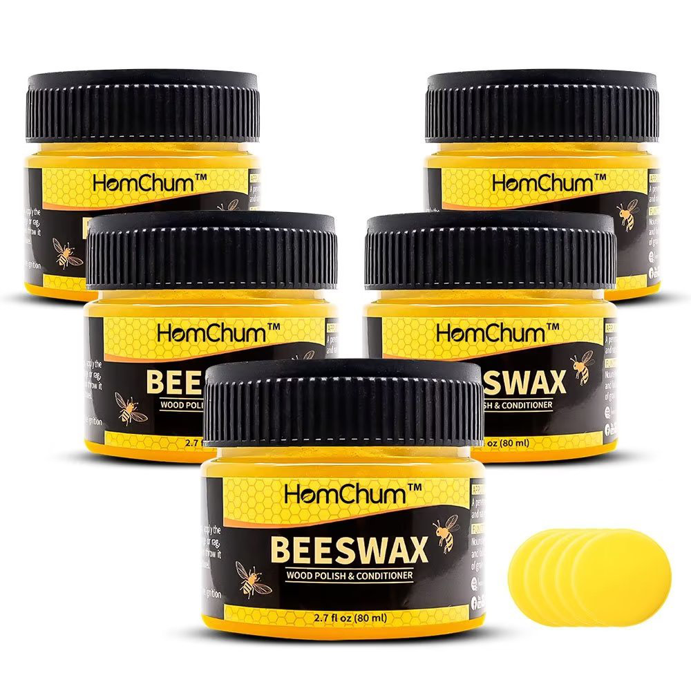 HomChum Yellow Beeswax, Wood Seasoning Beewax, Multipurpose