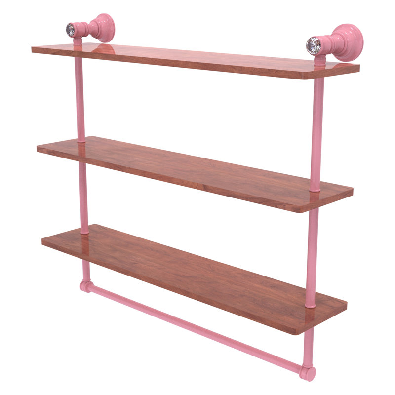 Tablette flottante 3 pièces Carolina, H 19,7 po x l 22 po x P 5,54 po, Rose