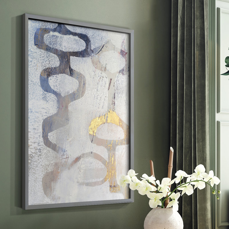 Linx I Framed Print - Solid Wood, Brown, 28" H x 22" W