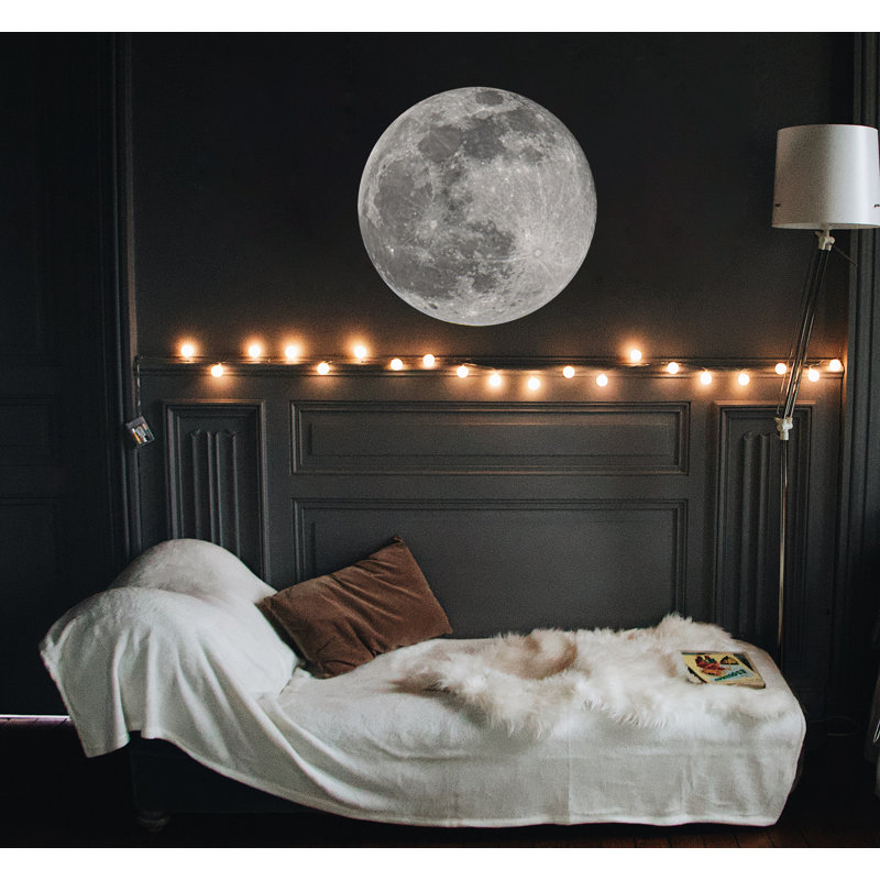 Adhésif décoratif lune, H 20 po x l 22 po
