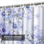 Rideau de douche bleu imperméable, rideaux de douche pour la salle de bain avec 12 crochets-129432165