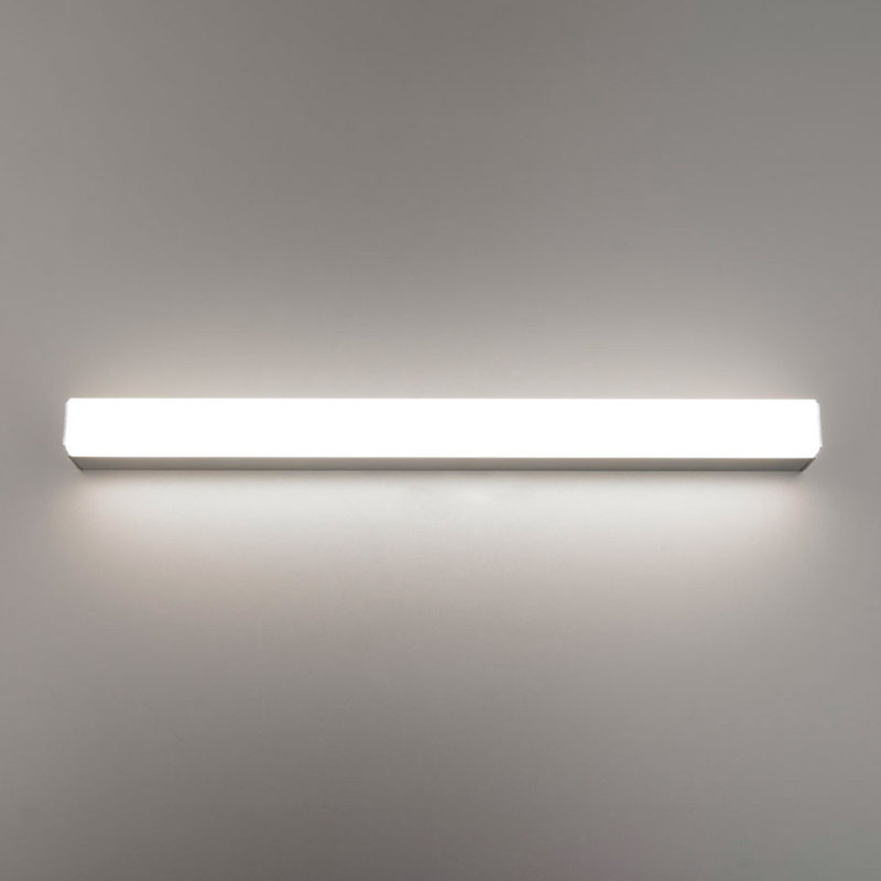 Lightstick Aluminum LED Flush Mounted Sconce, 25" W, Aluminum