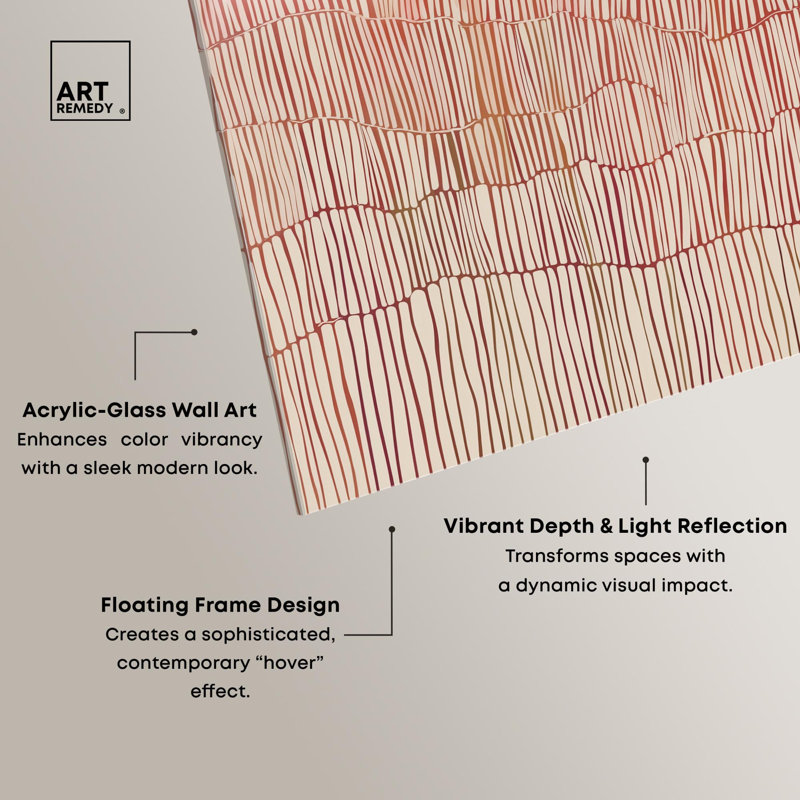 Impression sur toile «Vertical Weave II» par Art Remedy, H 20 po x l 16 po