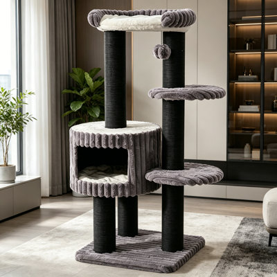 Simple and Creative Grey Cat Climbing Frame