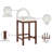 Conrad Letcher Linen Textured Fabric Counter Stool-1357421420