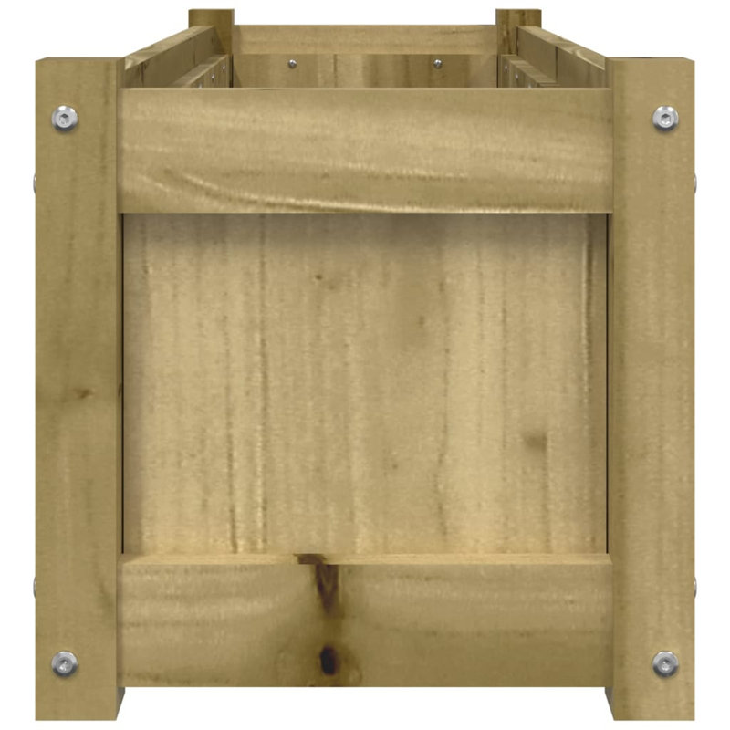 Venizelos Wood Planter Box, 31cm H x 90cm W x 31cm D, Brown