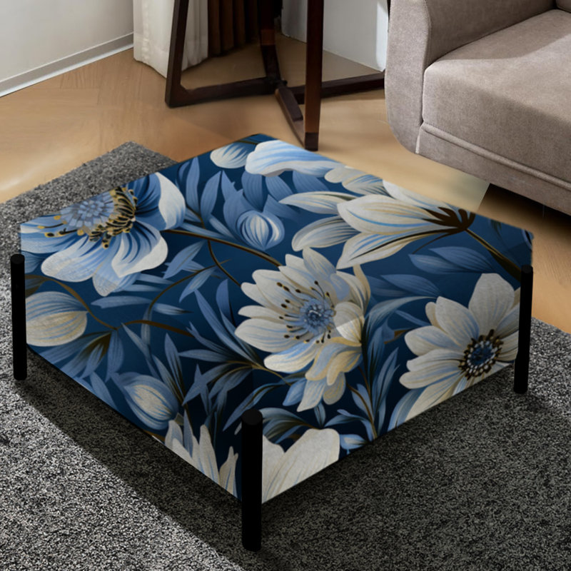 Motif floral bleu Tribal Elegance