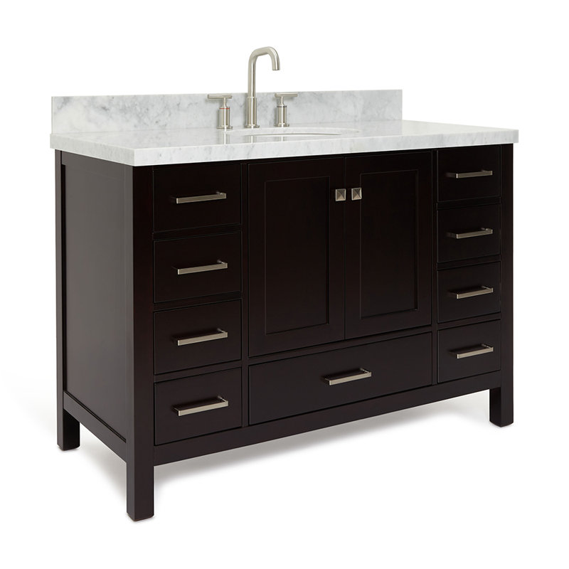 Ensemble de meuble-lavabo simple 48 po Cambridge, Espresso