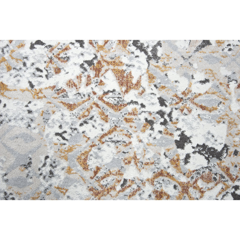 Tapis gris / brun Shockey, Rectangle 3 pi 11 po x 5 pi 6 po