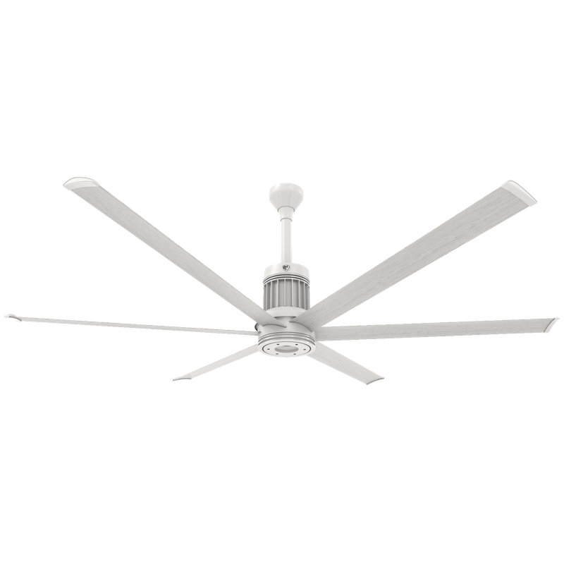 I6 Smart Downrod Ceiling Fan, Brushed Silver, 84 inches