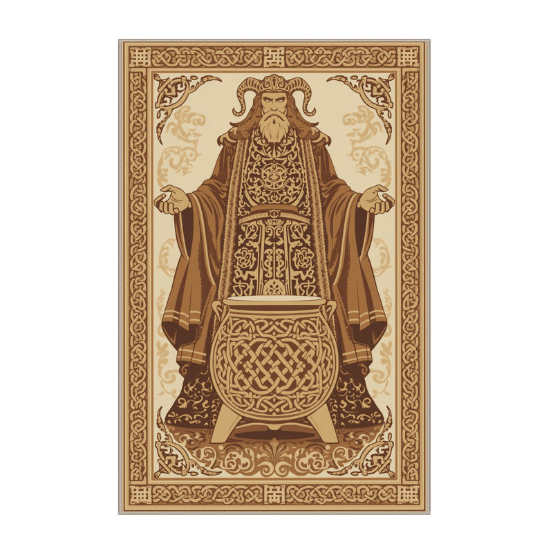 Tapis oriental beige lavable à la machine Joyce Dagda, 2 pi x 3 pi