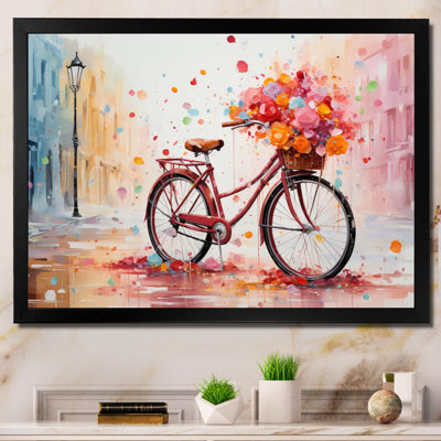 Vélo pédalant souvenirs - pointillisme mural